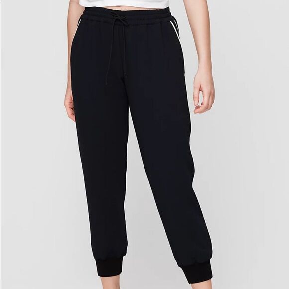 Aritzia Wilfred Free Black Buffon Jogger Pants with side stripe Sz XXS - Picture 3 of 14